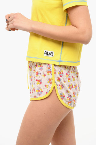 UFKIT-PIYUKIN Pyjamas with Floral Print and Logo Patch