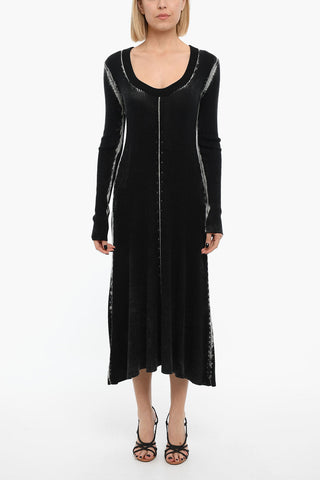 Wool M-COVINA Dress with Flared Silhouette