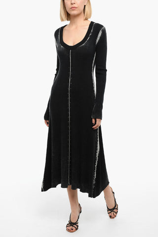 Wool M-COVINA Dress with Flared Silhouette