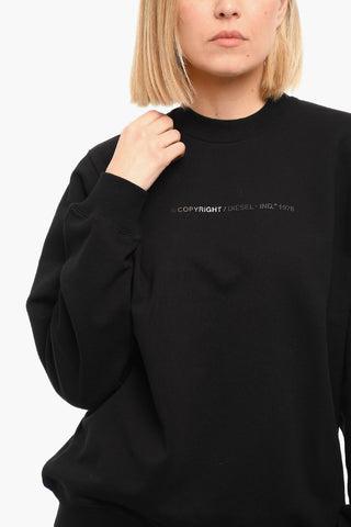 F-ANG COPY Crewneck Sweatshirt with Embossed Lettering