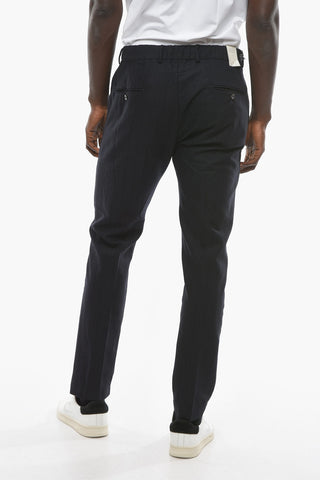 Cotton and Virgin Wool RAVAL Pants with Breast Pocket
