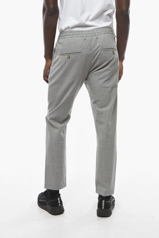 Carrot Fit MITTE Single-Pleat Pants with Drawstring Waist
