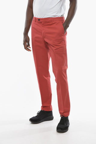 Cotton Twill BOWERY Chino Pants with Logo Button