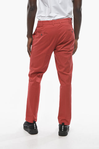 Cotton Twill BOWERY Chino Pants with Logo Button