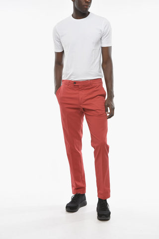 Cotton Twill BOWERY Chino Pants with Logo Button