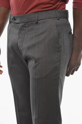 Herringbone Motif Virgin Wool VENEZIA Pants