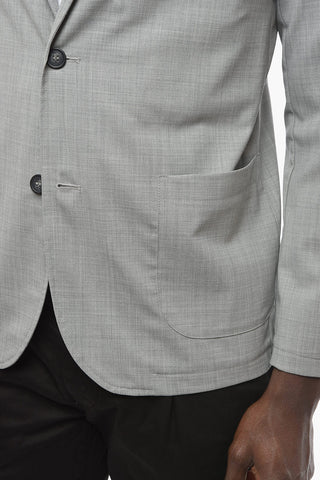 virgin wool notch lapel CHELSEA 2-button blazer