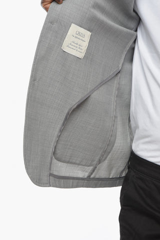 virgin wool notch lapel CHELSEA 2-button blazer