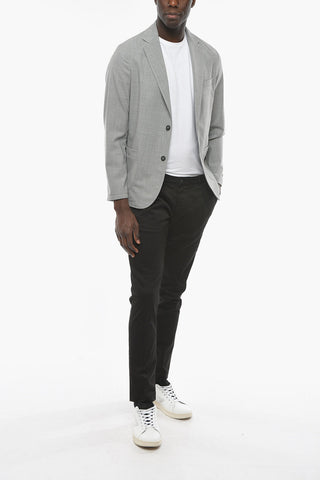 virgin wool notch lapel CHELSEA 2-button blazer