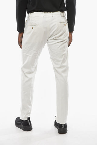 Pantaloni Capri VENEZIA in Twill con Bottone Logato
