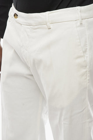 Pantaloni Capri VENEZIA in Twill con Bottone Logato