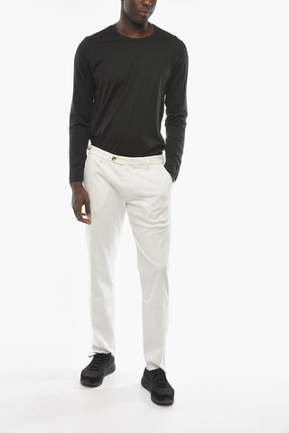 Pantaloni Capri VENEZIA in Twill con Bottone Logato