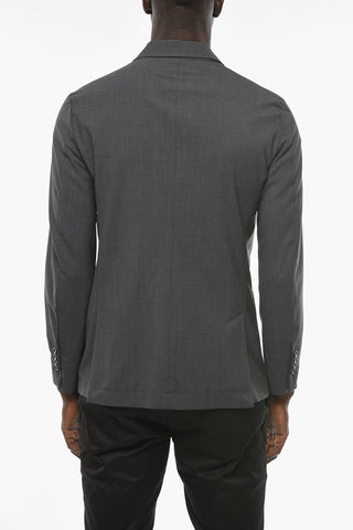 virgin wool side vents notch lapel CHELSEA 2-button blazer