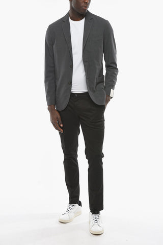 virgin wool side vents notch lapel CHELSEA 2-button blazer