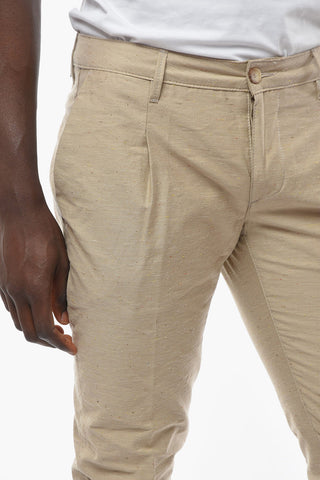 Melange NEWTOWN Single Pleat Pants with Buttons Closure