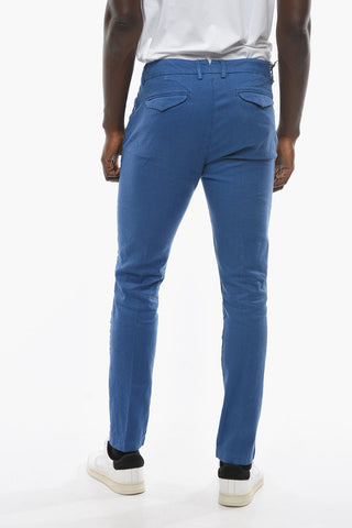 Pantaloni Casual MARAIS In Twill di Cotone e Lino