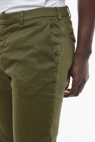 Flax and Cotton MARAIS Pants with Flap Pockets