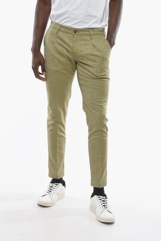 Pantaloni NEWTOWN In Lana Vegine con Cuciture a Vista 