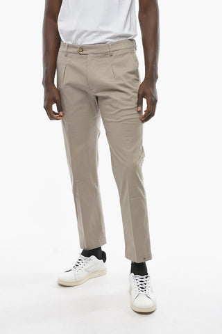 Stretch Cotton RAVAL Single-Pleat Pants