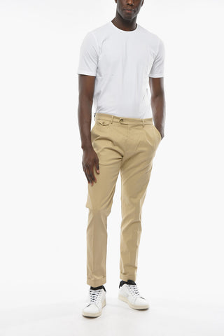 Stretch Cotton RAVAL Pants with Cuffed Hem