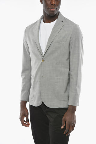 virgin wool side vents notch lapel CHELSEA 2-button blazer