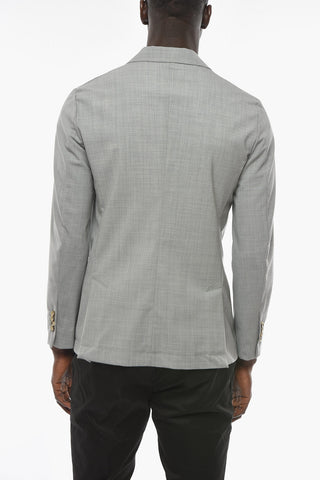 virgin wool side vents notch lapel CHELSEA 2-button blazer