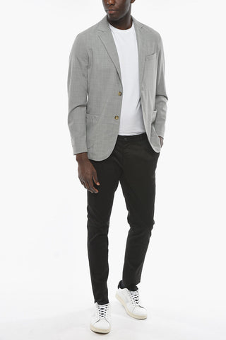 virgin wool side vents notch lapel CHELSEA 2-button blazer