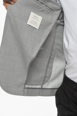 virgin wool side vents notch lapel CHELSEA 2-button blazer