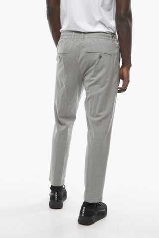 Virgin Wool Stretch MITTE Single Pleat Pants with Belt Loops