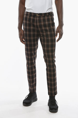 Madras Patterned Virgin Wool MARAIS Pants