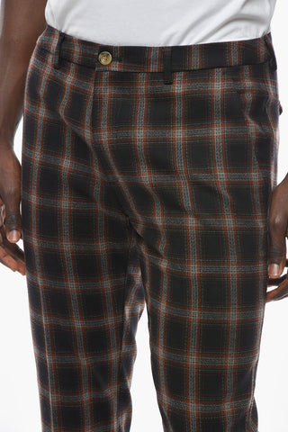 Madras Patterned Virgin Wool MARAIS Pants