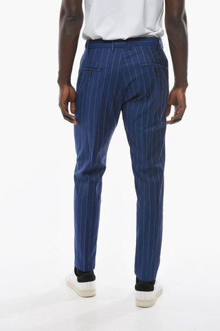 Pantaloni RAVAL in Lana Vergine a Righe
