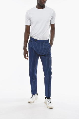Pantaloni RAVAL in Lana Vergine a Righe