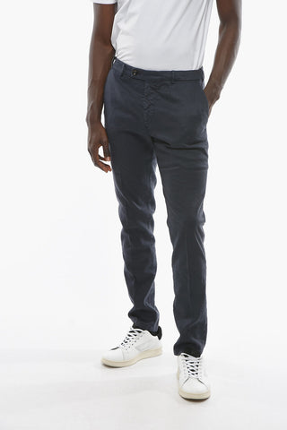 Pantaloni MARAIS in Lino e Cotone con Tasche ad Aletta