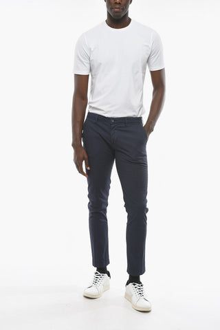 Pantaloni Chino NEWTOWN in Cotone Stretch con Passanti