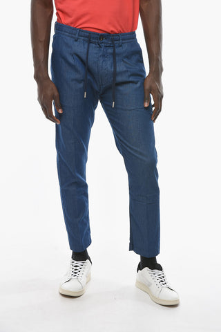 Solid Color MITTE Pants with Drawstring Waist