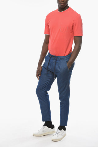 Solid Color MITTE Pants with Drawstring Waist