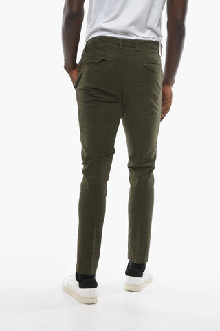 District Checked Tapered Fit MARAIS Chino Pants