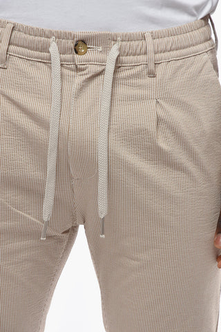 Awning Striped MITTE Single Pleat with Drawstring Waist