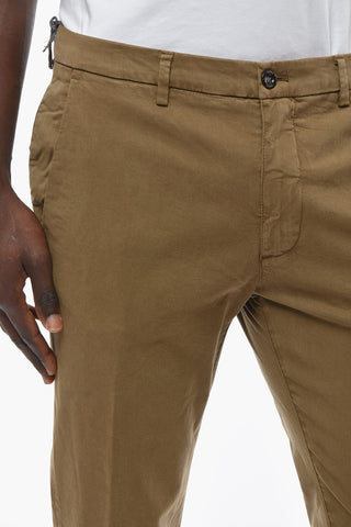 Regular Waist MARAIS Pants with Logo-Button