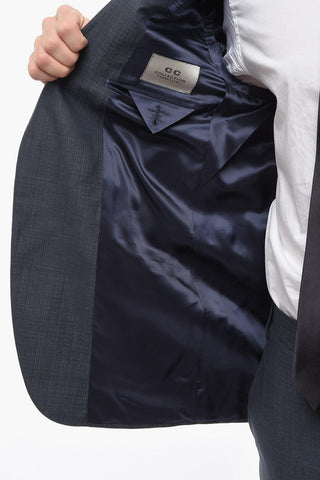 CC COLLECTION Abito 2 Bottoni RIGHT con Motivo Pin Check