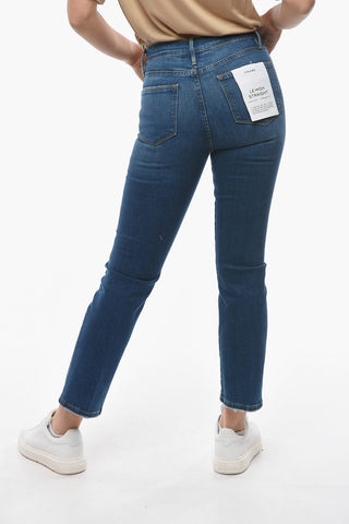 Jeans a 5 Tasche e Vita Alta 18cm