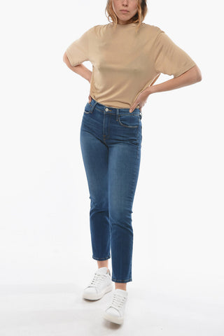 Jeans a 5 Tasche e Vita Alta 18cm
