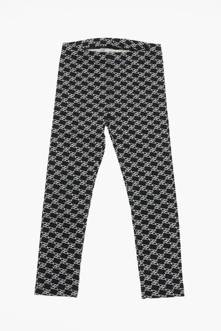 Leggings with Allover Monogram Print