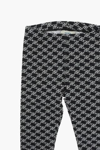 Leggings with Allover Monogram Print