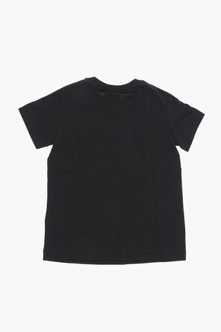 T-shirt in Cotone Jersey con Logo in Rilievo Ton-sur-ton