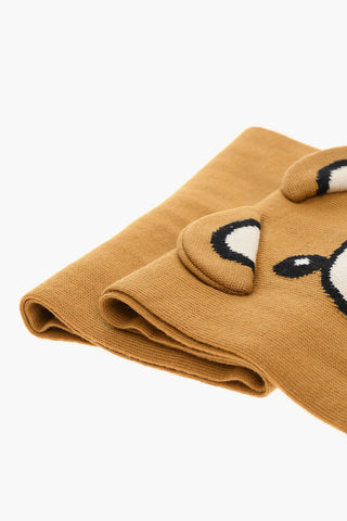 Sciarpa in Lana con Motivo Logo TEDDY BEAR
