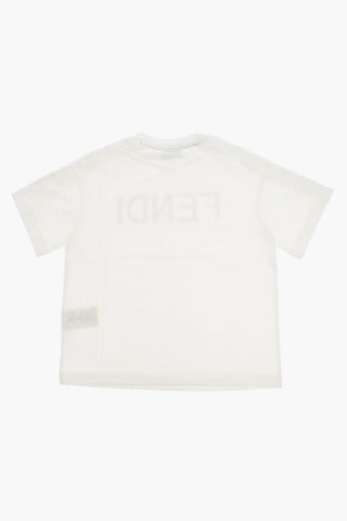 Crewneck T-shirt with Ton-sur-ton Embossed Logo