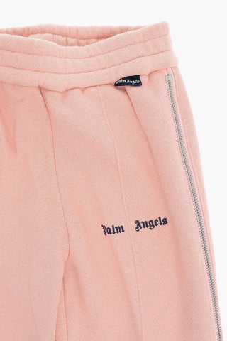 Flared Joggers with Side Zip and Logo Print