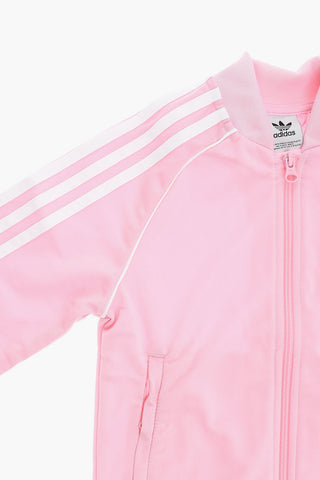 Felpa Full zip in Jersey con Logo Ricamato
